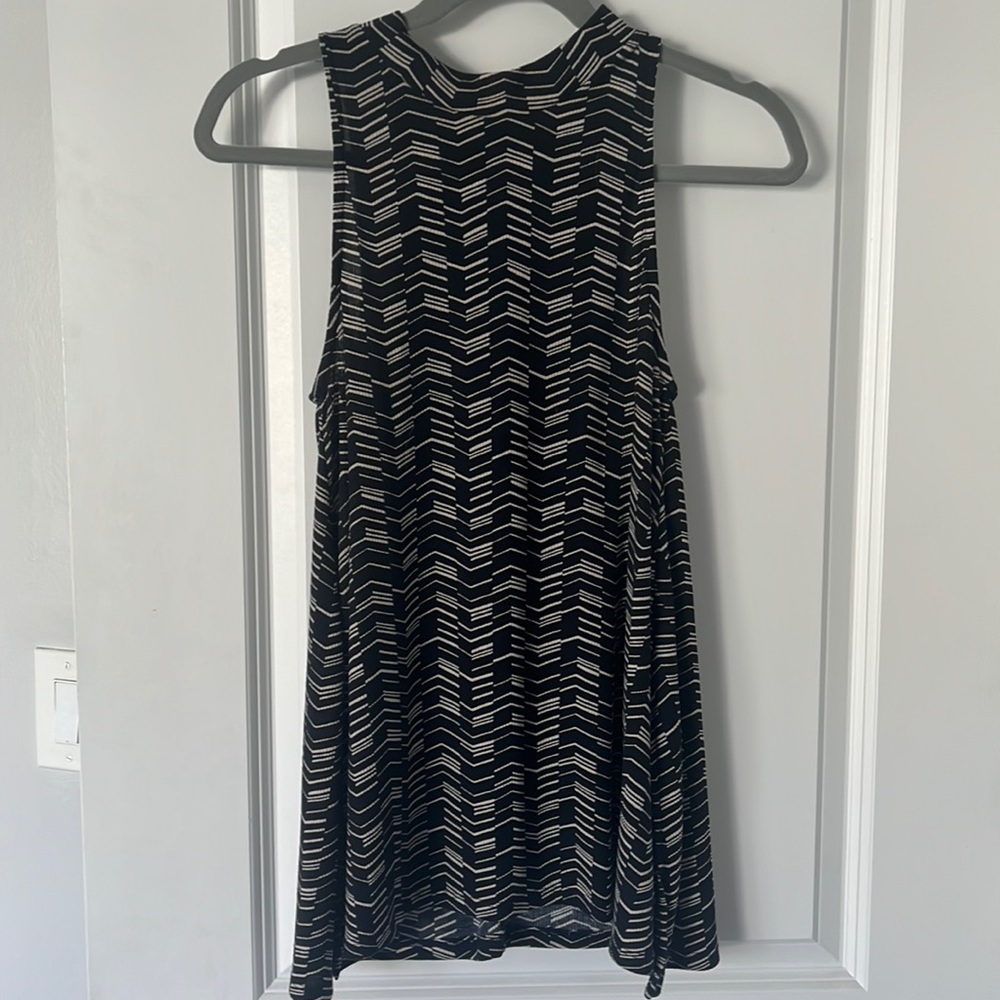 Navy and White Lush Tank
